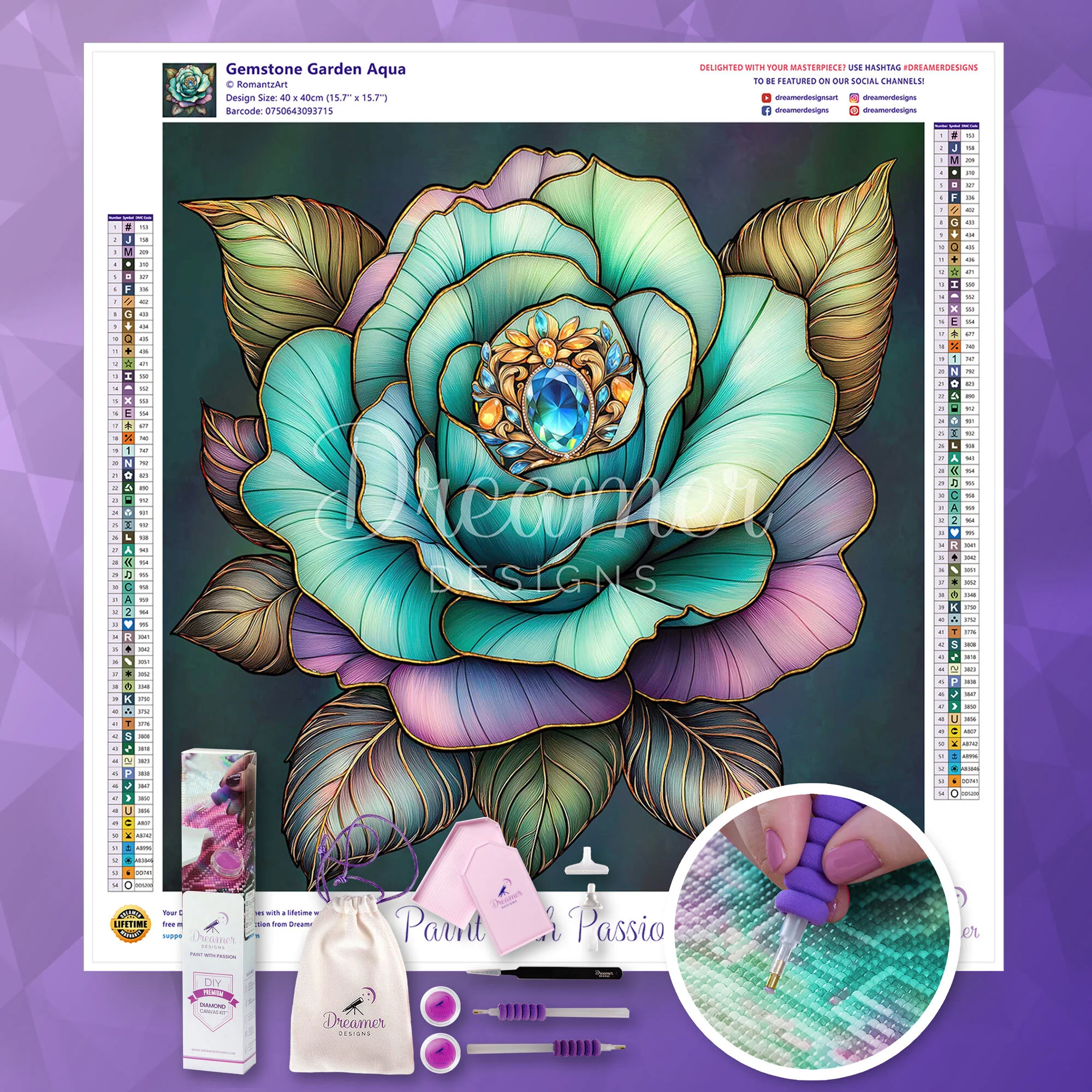 Gemstone Garden Aqua - Image 4