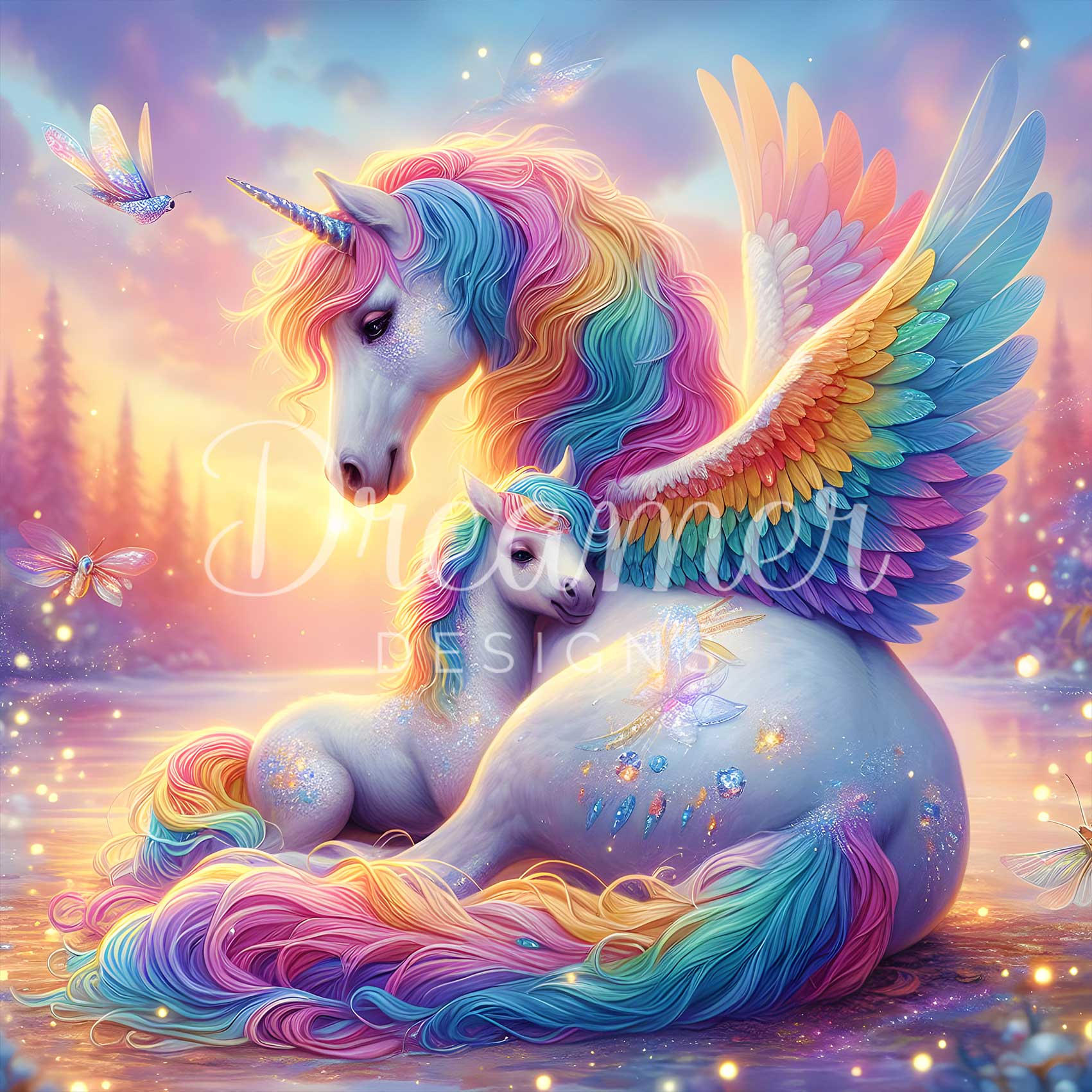 Snuggling Unicorns